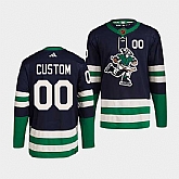 Men's Vancouver Canucks Custom Navy 2022 Reverse Retro Stitched Jersey,baseball caps,new era cap wholesale,wholesale hats